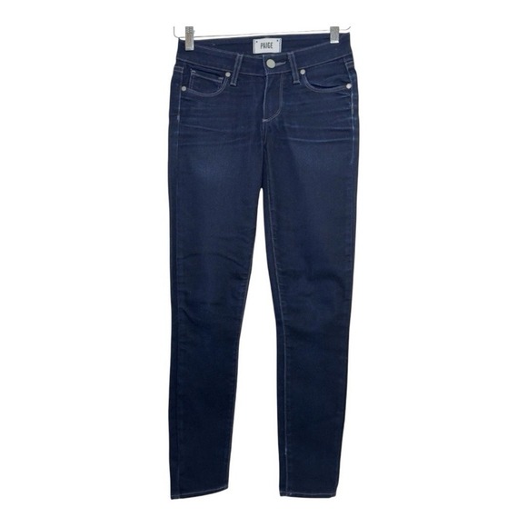 Paige Skinny Jeans  Dark‎ Blue Wash Verdugo Stretchy - Picture 1 of 14
